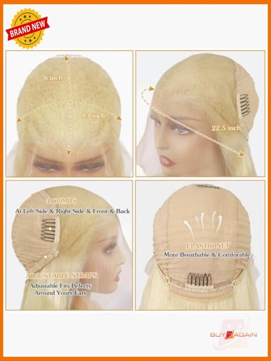 13x6 HD Lace Front Wig Body Wave 30in Pre Plucked Human Hair Glueless main image 6